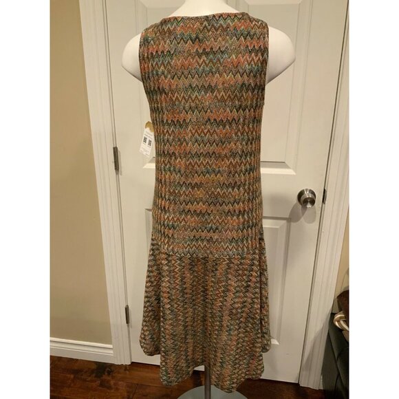 Maeve Multicolor Zig-Zag Knit Dress W/ Pink Slip Attached, Size XS (US) - Picture 5 of 9